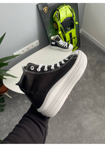 Кросівки жіночі Converse CHUK TAYLOR All Star Move High Top | Конверс Чак Тейлор Ол Стар чорно-білі No Brand чорно-білі демісезони (360894529)