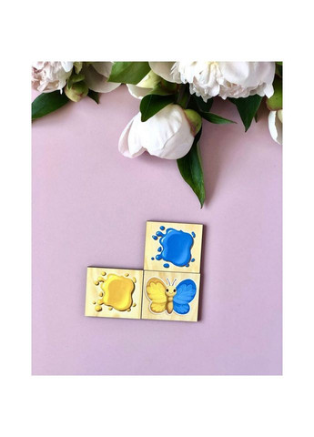 Дерев'яний пазл-сортер "Метелики" (ПСФ106) PSF106 вивчення кольорів Ubumblebees (302010181)