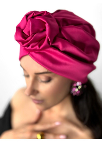 Атласный тюрбан с цветочком BANDANA QUEEN (366239269)