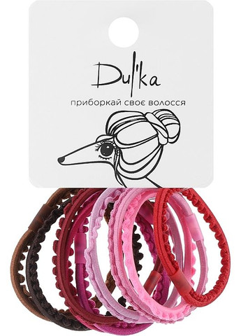Набір гумок для волосся UH717719 Рожевий 3 см 10 шт(UH717719) Dulka (285718579)