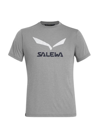 Светло-серая футболка olidlogo dri-release s Salewa