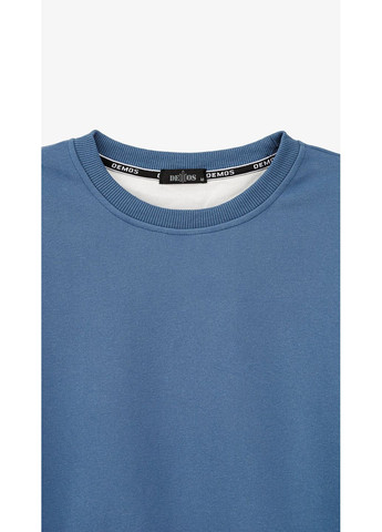 Синій світшот однотонний чоловічий 1638 shop (2000999209802) Demos однотонний (361431122)