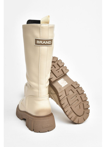 Осенние сапоги демисезонные детские девочка бежевого цвета Let's Shop