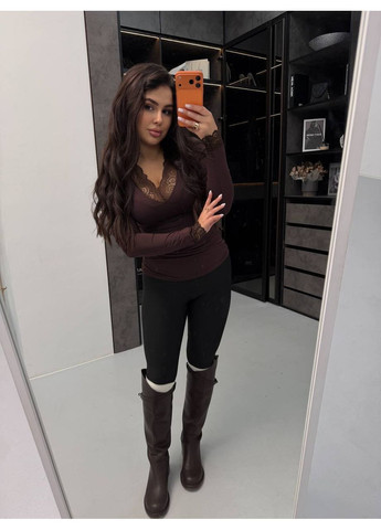 Жіноча кофта з мереживом віскоза No Brand Б1467-3098 (373303062)