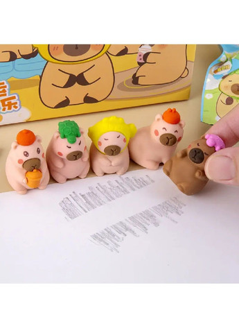 Подарункова пластикова колекційна рандомна фігурка-сюрприз для дітей малюків хлопчиків дівчаток (480805-Prob) Капібара Unbranded (344464795)