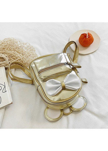 Маленький рюкзак Міккі Маус для дівчаток блискучий з вушками та бантиком еко-шкіра міні рюкзачок малиновий ProDobro (363136337)