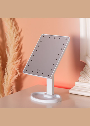 Косметическое зеркало с LED-подсветкой 22 светодиода, белый Yiwu (326599388)