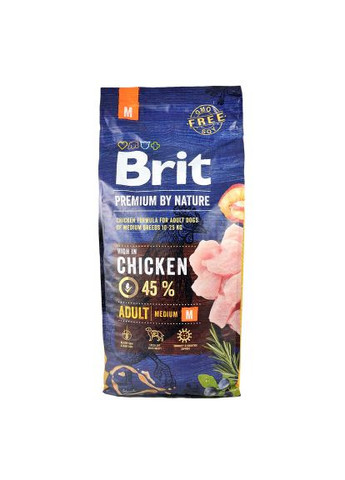 Сухой корм для собак (8595602526376) Brit Premium Dog Adult M 15 кг (370017138)