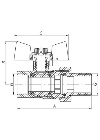 Кран с американкой 1/2" (KR.227) (KR0014) KOER (315507898)