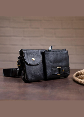 Сумка на пояс 14734 Черная Vintage (298570406)