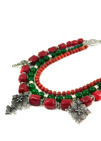 Намисто "Павлуся" Корал, Хризопраз Fursa fashion (322414989)