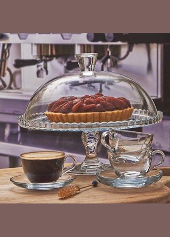 Тортовница стеклянная на ножке с крышкой Patisserie (95200) Pasabahce (334005144)