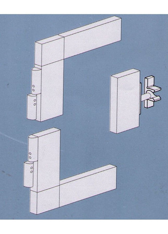 Петля для дверних москітних сіток Коричнева з саморізами Akpen (362160896)