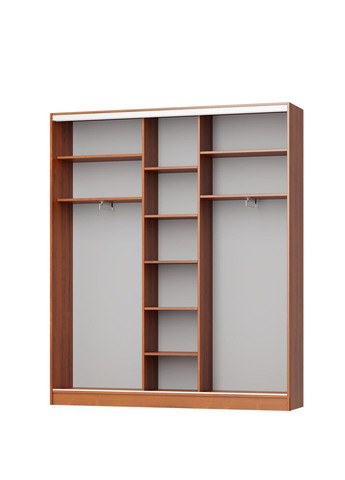 Шафа-купе тридверна Стандарт AL 3ДСП 200x45x240 см Кашемір (MBS-1499) MebelStar (346289250)