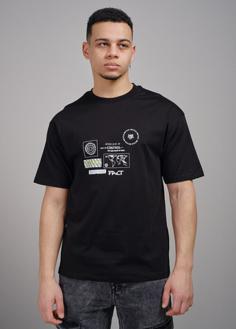 Чорна чоловіча футболка з принтом 342992 Power