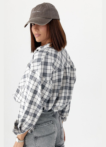 Жіноча сорочка в клітку з кишенею Lurex (343277271)