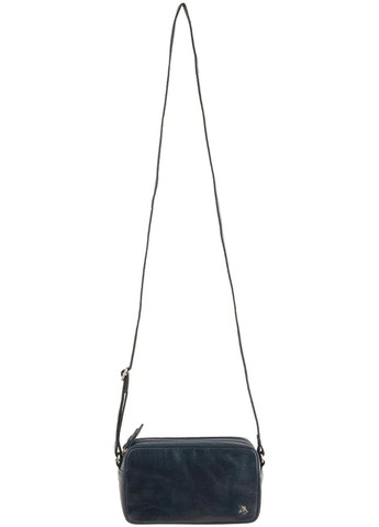 Сумка кросс-боди через плечо из натуральной кожи женская для документов и для телефона маленькая Синий 40196 Visconti (361970359)