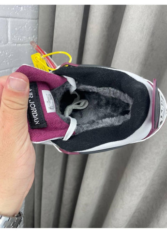 КРОССОВКИ ЖЕНСКИЕ NIKE AIR JORDAN 4 WHITE VIOLET НАЙК АИР ДЖОРДАН No Brand белые зима (367115138)