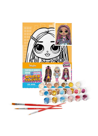 Картина по номерам "L.O.L. Surprise! O.M.G. City Babe", 30х40 см, KHO6277 IDEYKA (324745096)