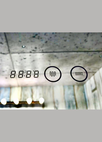 Дзеркало LED DE-M3011 80х65 см, підігрів + годинник / темп Dusel (316720395)