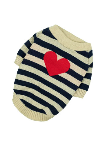 Вязаный свитер полосатый с сердцем Dogs Bomba (362571888)
