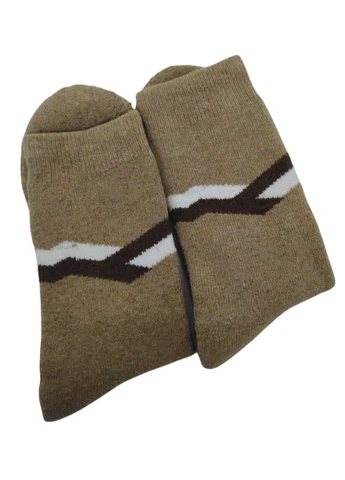 Бежевые мужские носки теплые с собачьей шерстью real warmth (946-01) Корона абстрактные (306614042)