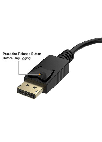 Перехідник відео DisplayPort to DVI M/F (тато/мама) (DVI екран) v1.2 1080p 0.2m 24+5 Lucom (370888215)