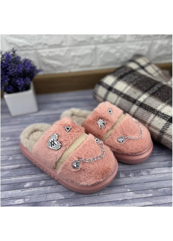 Жіночі домашні тапочки на платформі з джибітсами Е-005156-4 Рожеві Sanlin (311603711)