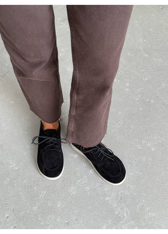 Черные мокасины nikart barefoot из натуральной замши - черные. No Brand