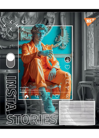 Тетрадь в линию А5 Insta Storys 767949 96 листов Yes (364497430)