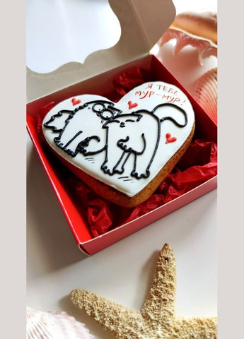 Печенье на 14 февраля, крафтовый имбирный медовый пряник ко Дню Валентина Котики Саймона. No Brand (316322168)