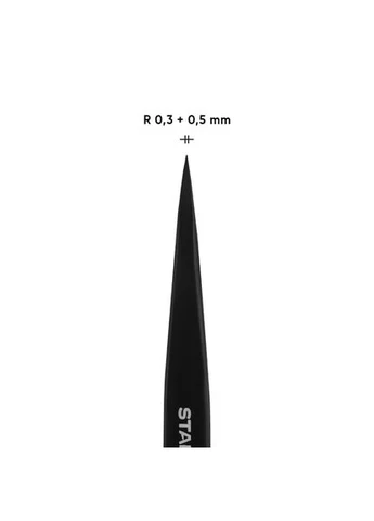 Пинцет для бровей PRO EXPERT 11 TYPE 5 BLACK Staleks (377000303)
