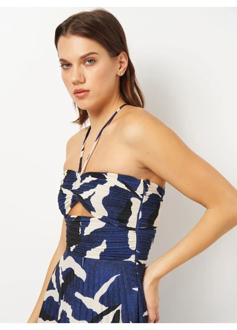 Темно-синя кежуал сукня H&M з малюнком