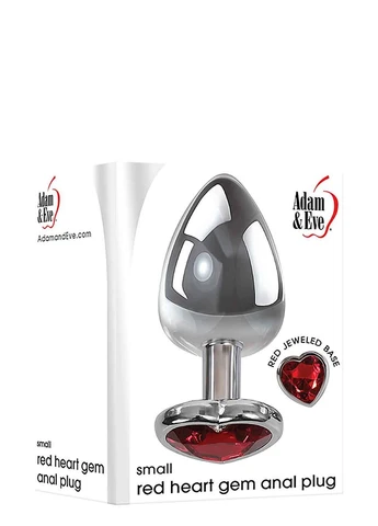 Анальний пробка з каменем A&E RED HEART GEM ANAL PLUG SMALL Adam & Eve (333713143)