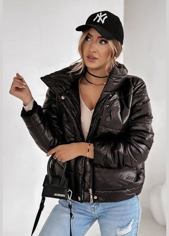 Чорна жіноча курточка колір чорний р.42/44 454250 New Trend