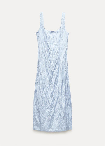 Голубое праздничный платье Zara однотонное