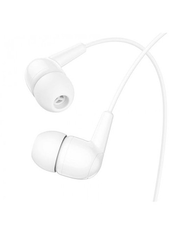 Дротові навушники вакуумні 3.5mm M97 Enjoy з мікрофоном 1.2m Білі Hoco (297443130)