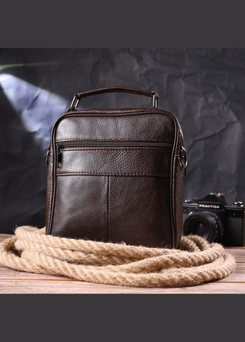 Кожаная сумка кросс боди мужская через плечо коричневая 21274 Vintage (329195531)