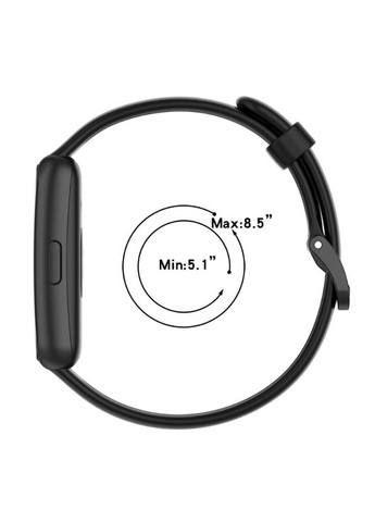 Силіконовий ремінець для Huawei Band 7 (сумісний). Колір: Чорний. Ремішок на хуавей бенд 7 No Brand (370101775)