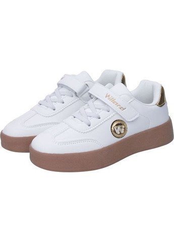 Белые детские кеды для девочки — белые с золотисто-коричневыми вставками, стиль и комфорт каждый день No Brand