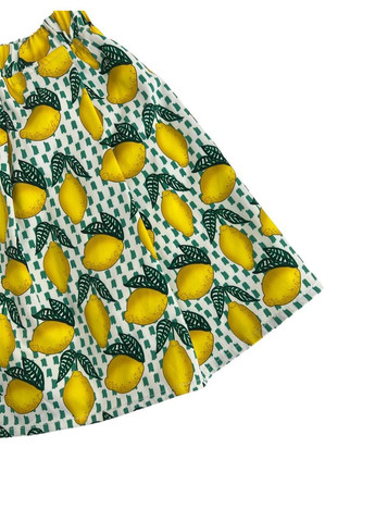 Желтый комплект: топ и юбка King Kid