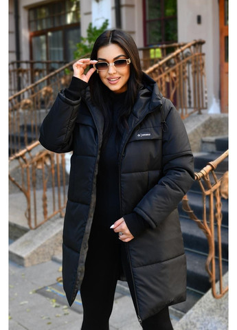 Чорна зимня жіноче зимове пальто куртка-піджак No Brand