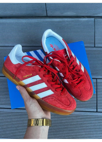 Білі Осінні кросівки чоловічі adidas gazelle red адідас газель No Brand