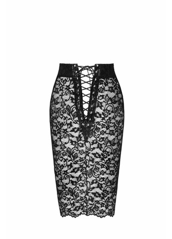 Черное юбка noir handmade f302 ambivalence lace up midi skirt - s No Brand