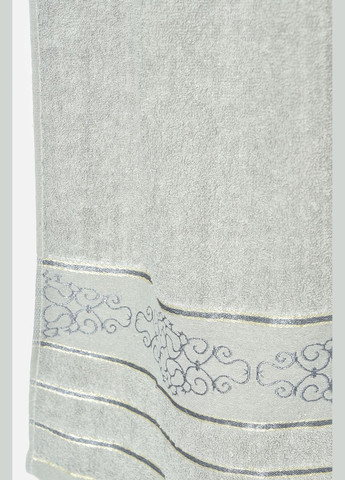 Полотенце банное махровое серого цвета Let's Shop цветочный серый
