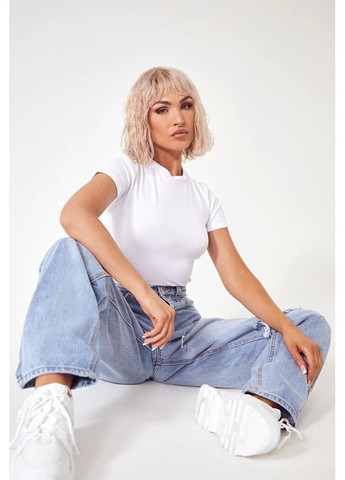 Футболка белая короткий рукав женская хлопковая No Brand - (361286327)