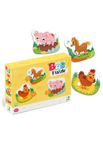 Пазл 3 в 1 День на ферме (300394) Dodo 3 в 1 День на фермі (366066847)