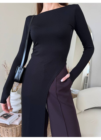 Женская туника асимметричного кроя с длинным разрезом MonCher (351554769)