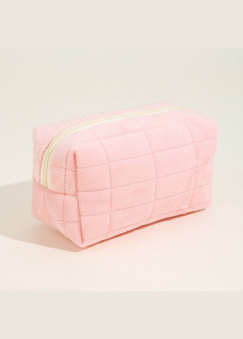 Косметичка Велюрова в клітинку C8a Рожева (AN0103007) ANbeauty (360768403)
