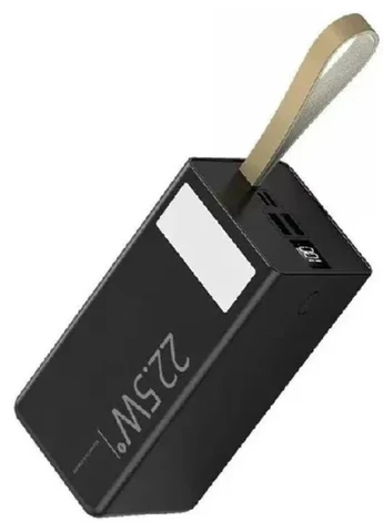Портативний повербанк Power Bank U86A 50000 mAh 22.5W і ліхтариком Чорний (2104619154) Unitech (380618635)